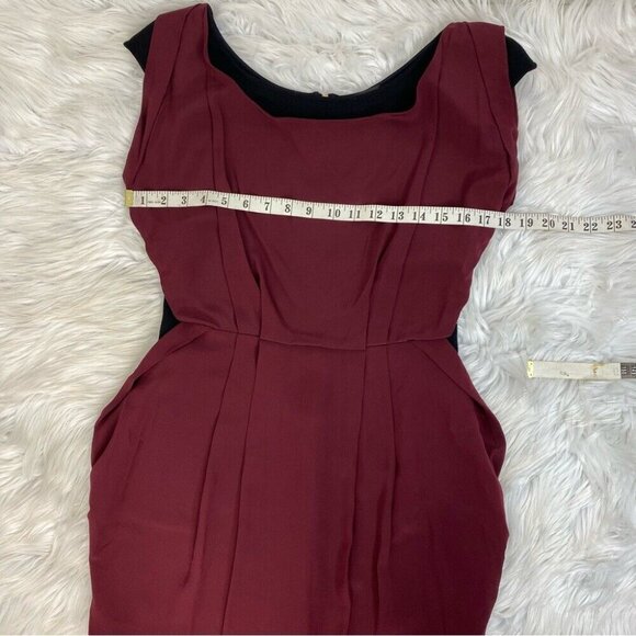 Fendi Women’s Burgundy Scoop Neck Designer Contemporary Modern Dress IT 40/C36 - Picture 13 of 16